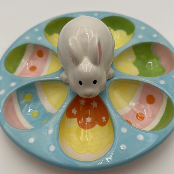 Chang Song Easter Bunny Egg ceramic dish - Picture 6 of 16
